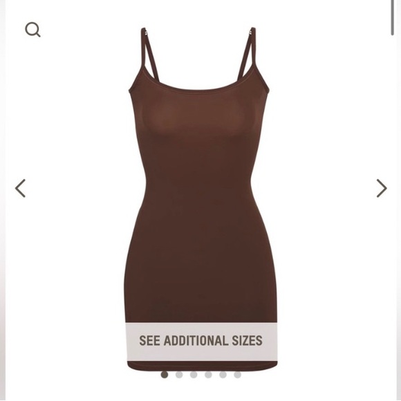 SKIMS FIT EVERYBODY SLIP DRESS COCOA XL - Picture 2 of 5